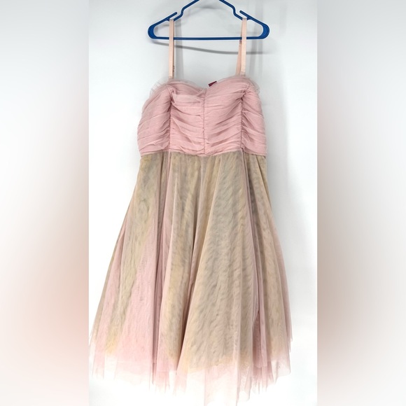 torrid betsy Johnson Collab, whimsy ferry boho Pink Tulle Midi Dress size 26 - Picture 6 of 13